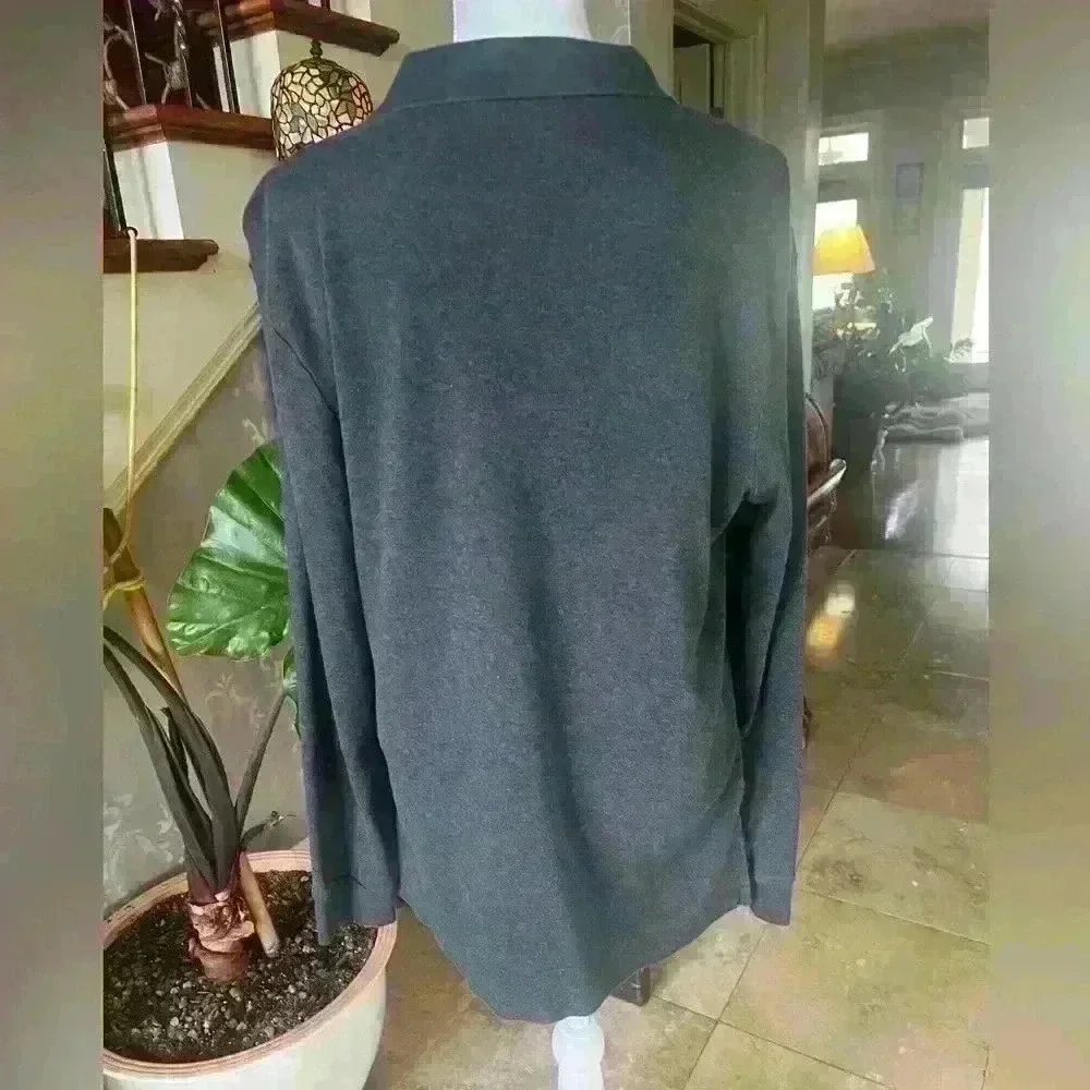 Men’s Polo Ralph Lauren long sleeve 100% cotton shirt L very good condition gray